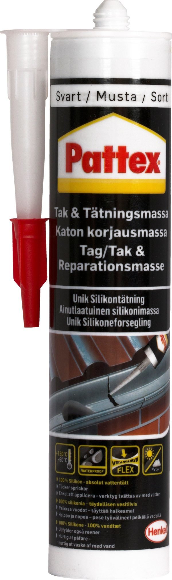 Pattex Katonkorjausmassa 300 Ml Musta