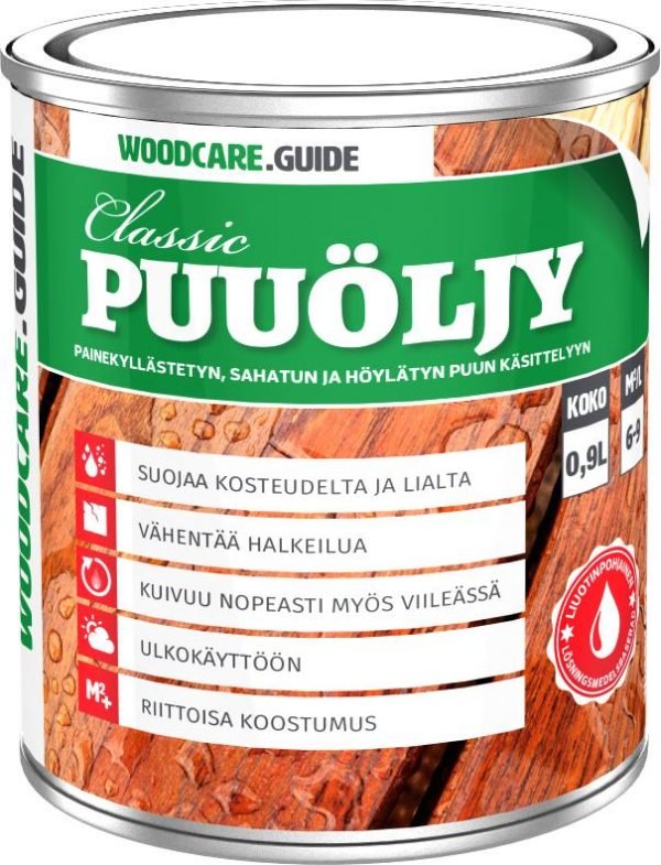 Woodcare.Guide Classic Puuöljy Harmaa